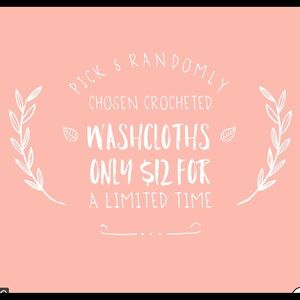 Crocheted dish cloth sale!